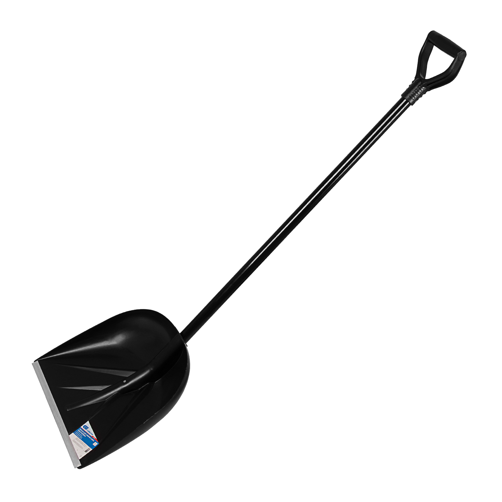 Лопата для уборки снега пластиковая, 385 х 410 х 1350 мм, алюминиевый черенок, Сибртех (61495)