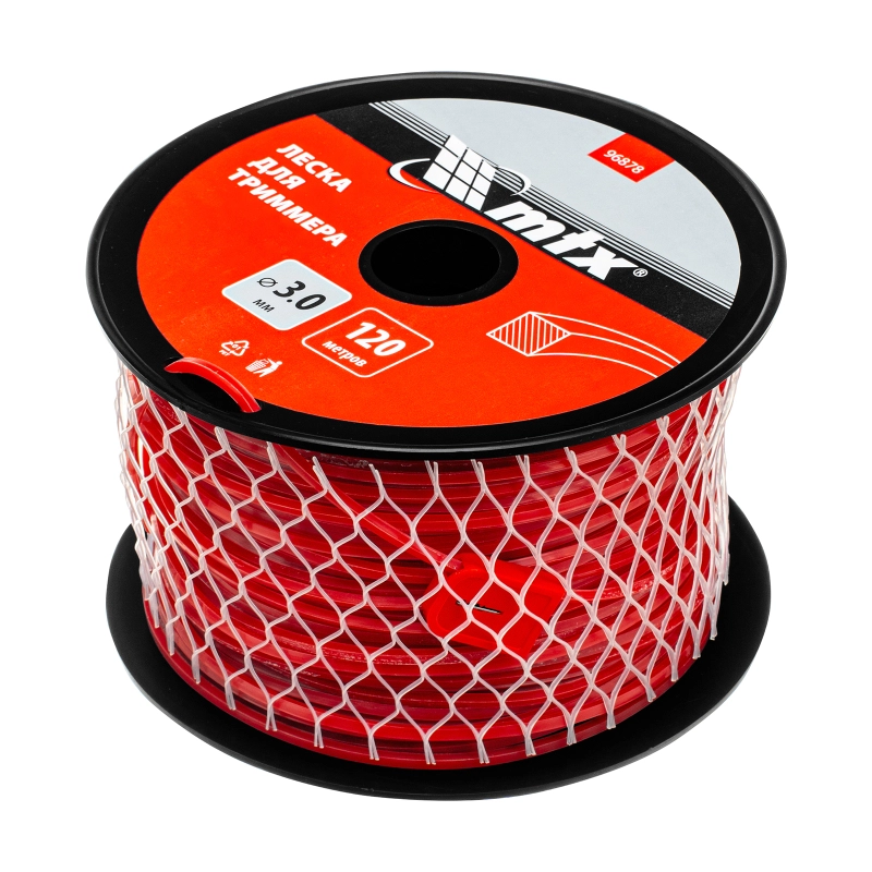 Леска для триммера квадрат 3,0 мм х 120 м, на катушке MTX (96878)