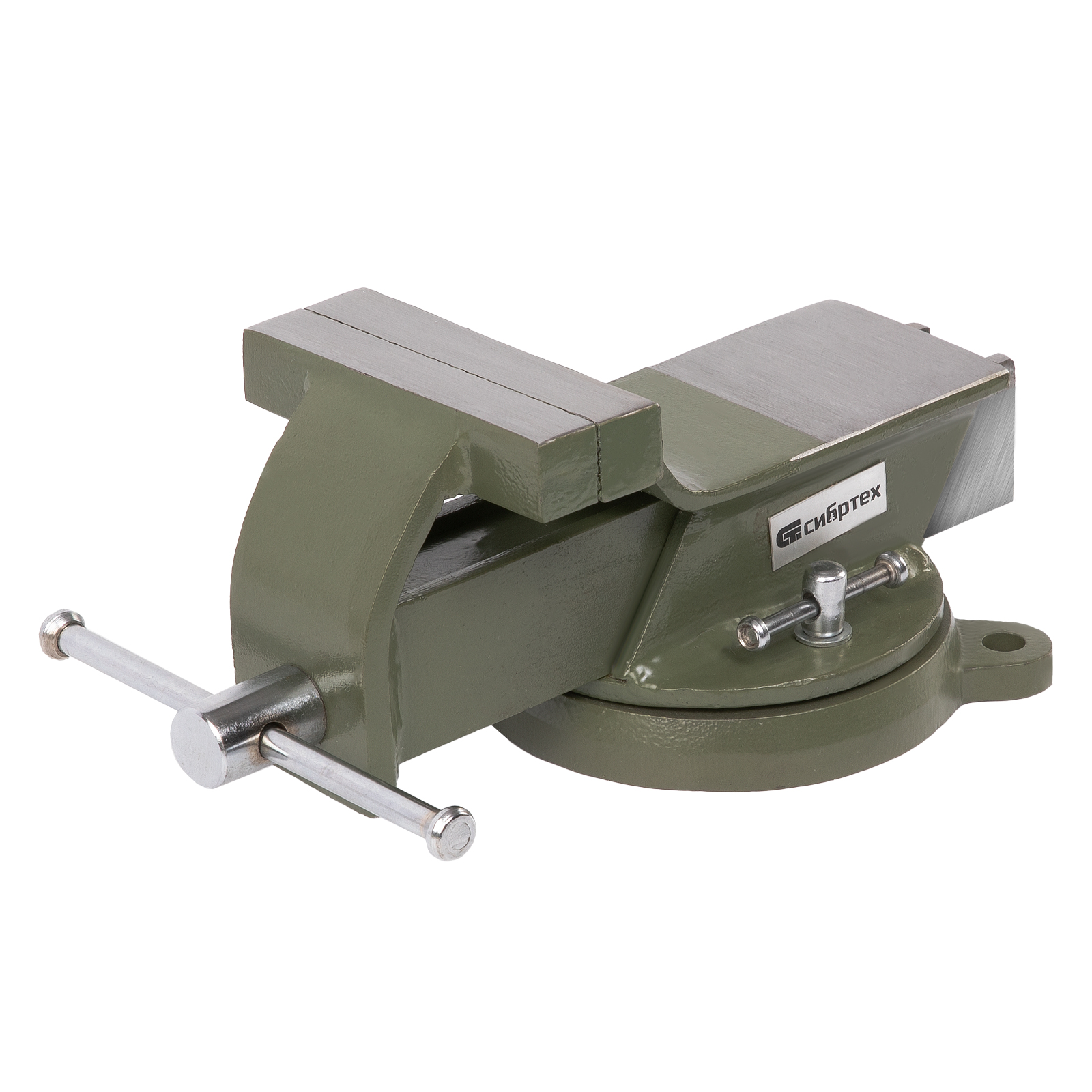 Тиски слесарные, 100 мм, стальные, поворотные Сибртех (18618)