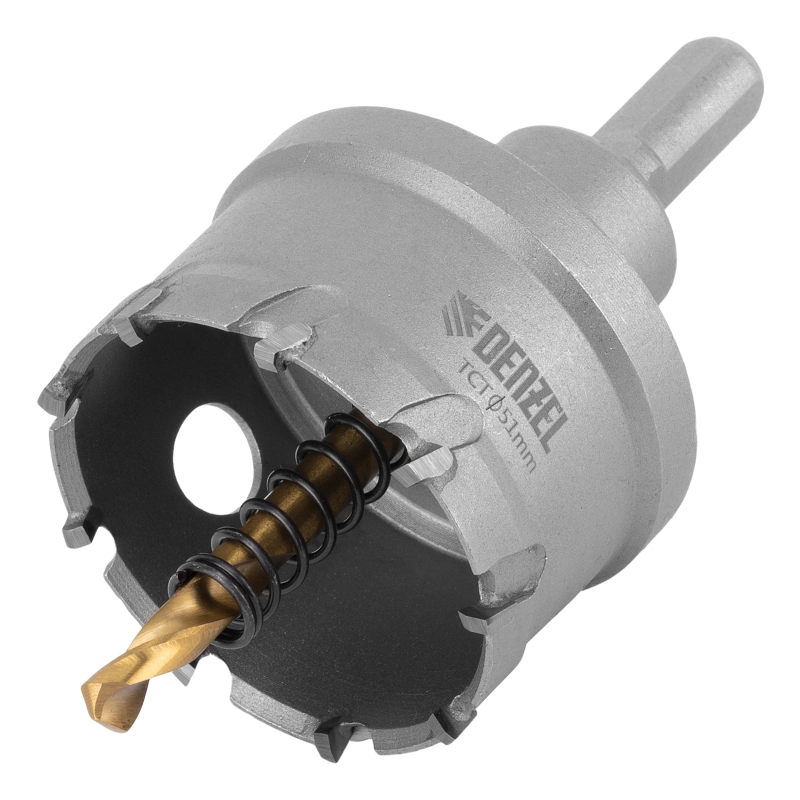 Коронка по металлу твердосплавная, 51 мм Denzel (724016)