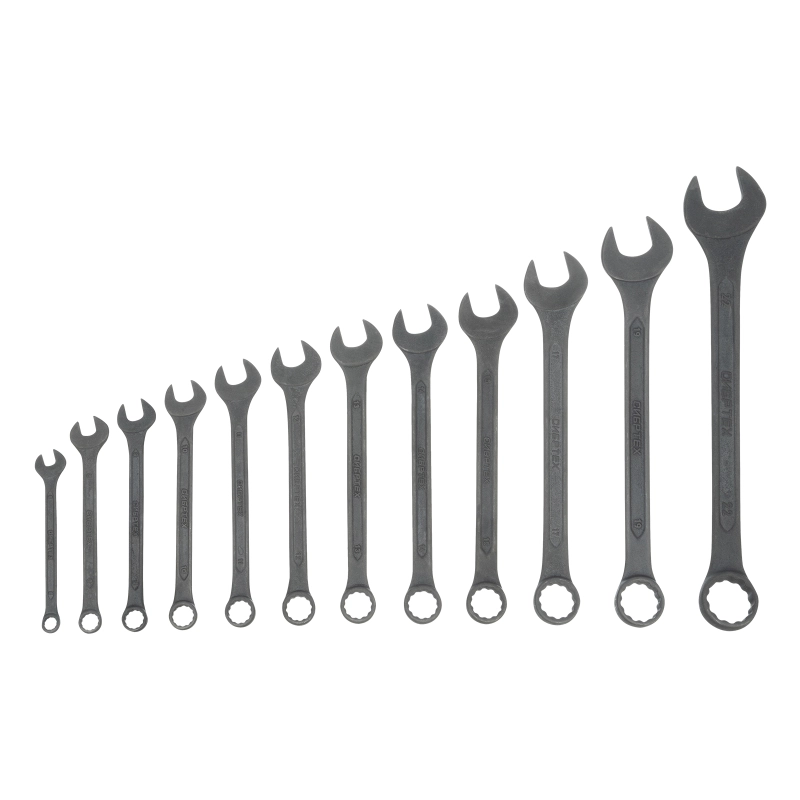 Набор ключей комбинированных, 6 - 22 мм, 12 шт., CrV, фосфатированные Сибртех (15477)