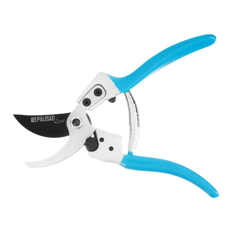 Секатор прямого реза, 210 мм, металлические рукоятки в ПВХ - оболочке, Luxe, Palisad (60481)