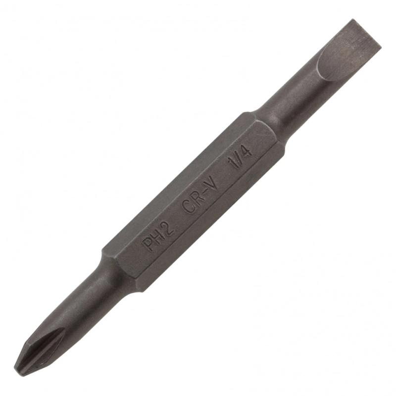 Отвертка комбинированная, SL3/16"-PH1, SL1/4"-PH2, 3-х компонентная рукоятка Denzel (7713381)