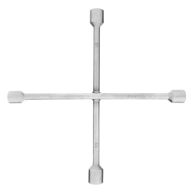Ключ-крест баллонный, 17 х 19 х 21 х 22 мм, толщина 14 мм Сибртех (14257)