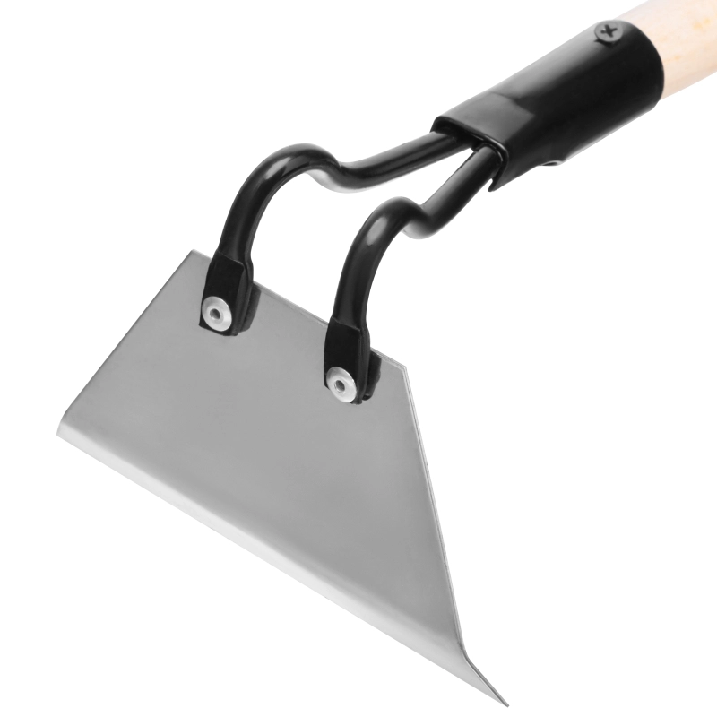 Мотыга, нержавеющая сталь, 150 х 90 х 1300 мм, деревянный черенок, Сибртех (62333)