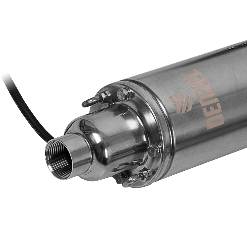 Скважинный насос DWS-4-150, винтовой, диаметр 4", 1300 Вт, 2000 л/ч, напор 150 м Denzel (97254)