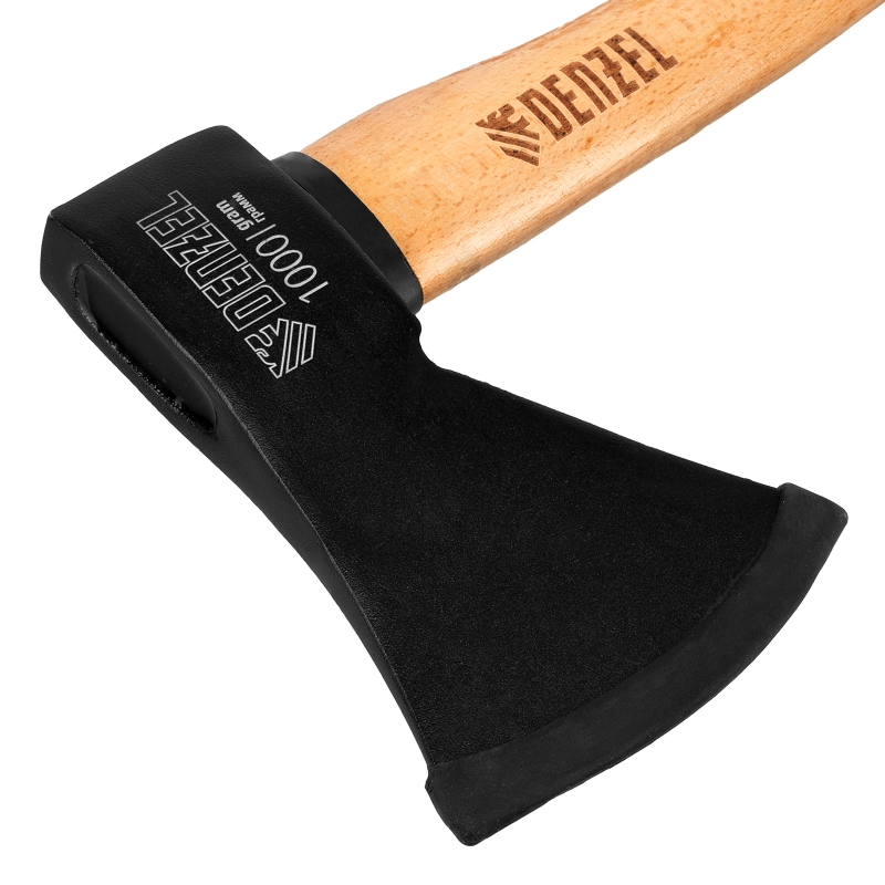 Топор, 1000 г, кованый, буковое топорище Denzel (21634)
