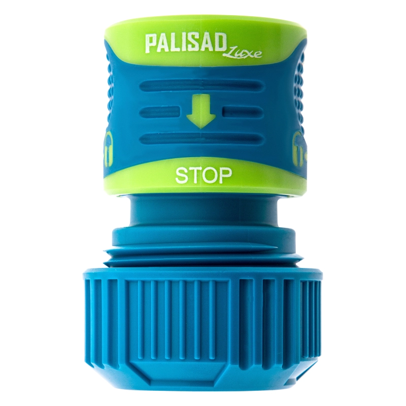 Соединитель для шланга 3/4, аквастоп, двухкомпонентный Palisad Luxe (66242)