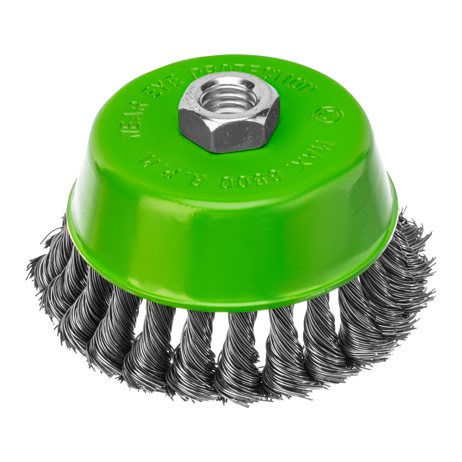 Щетка для УШМ, 100 мм, М14, "чашка", крученая металлическая проволока Сибртех (746287)