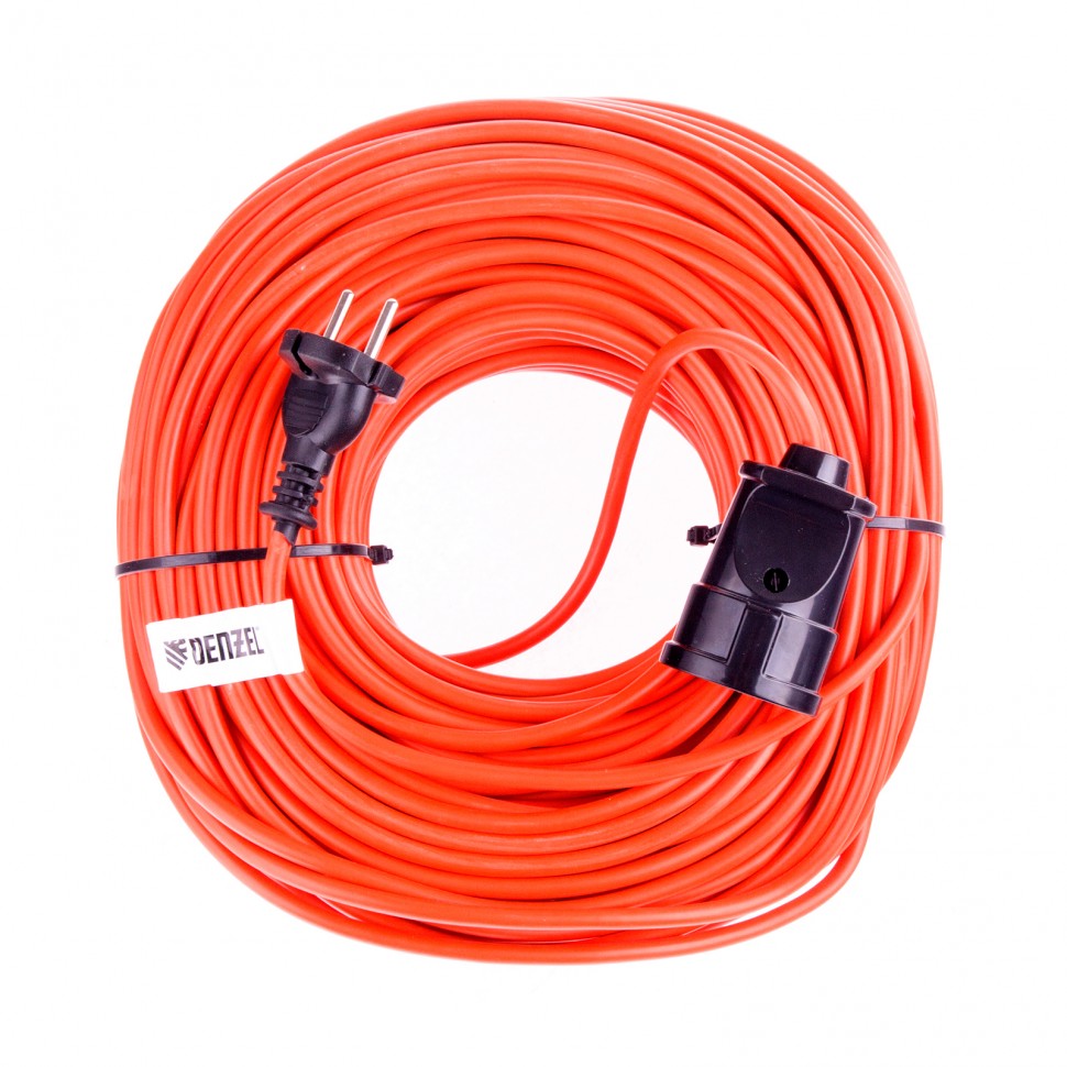 Удлинитель-шнур силовой, 50 м, 1 розетка, 10 A, серия УХ10 Denzel (95913)