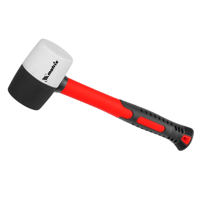 Киянка резиновая, 225 г, черно-белая резина, фибергласовая рукоятка Matrix (11170)