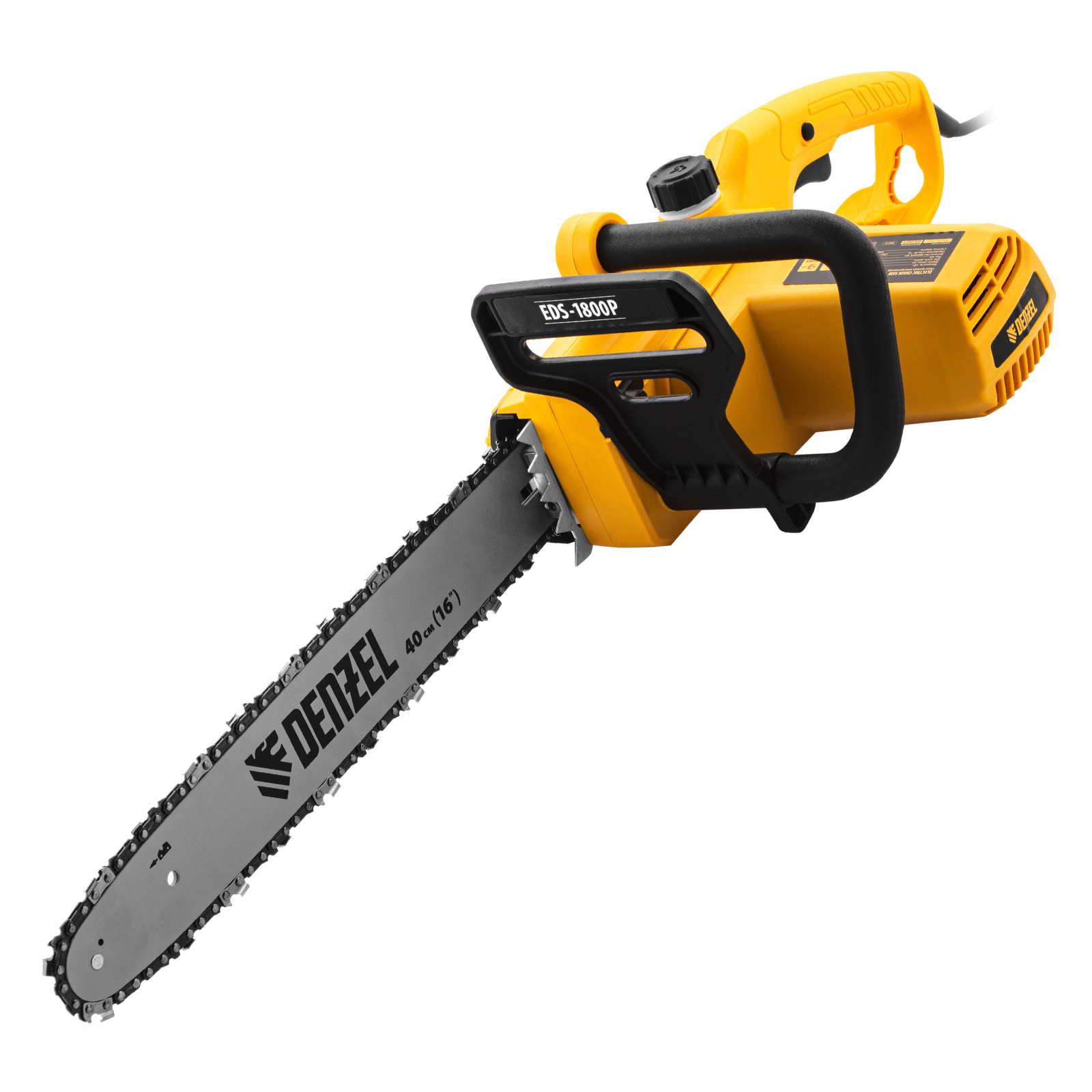 Пила цепная электрическая EDS-1800P, 1.8 кВт,поперечная, шина 40 см, шаг 3/8, паз 1.3 мм, 57 звеньев Denzel (95615)