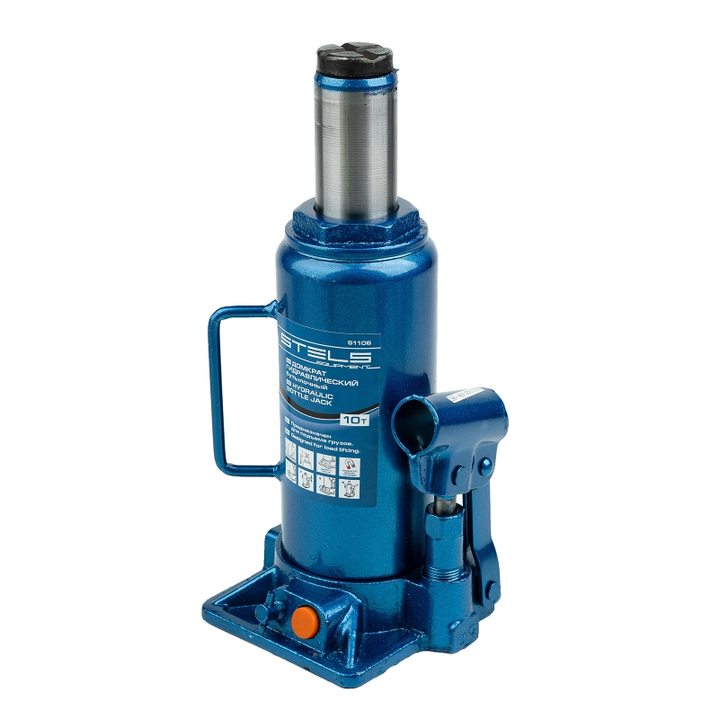 Домкрат гидравлический бутылочный, 10 т, H подъема 230-460 мм Stels (51106)