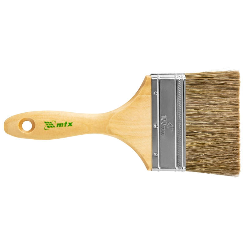 Кисть плоская "Евро" 4", смешанная щетина, деревянная ручка MTX (83082)