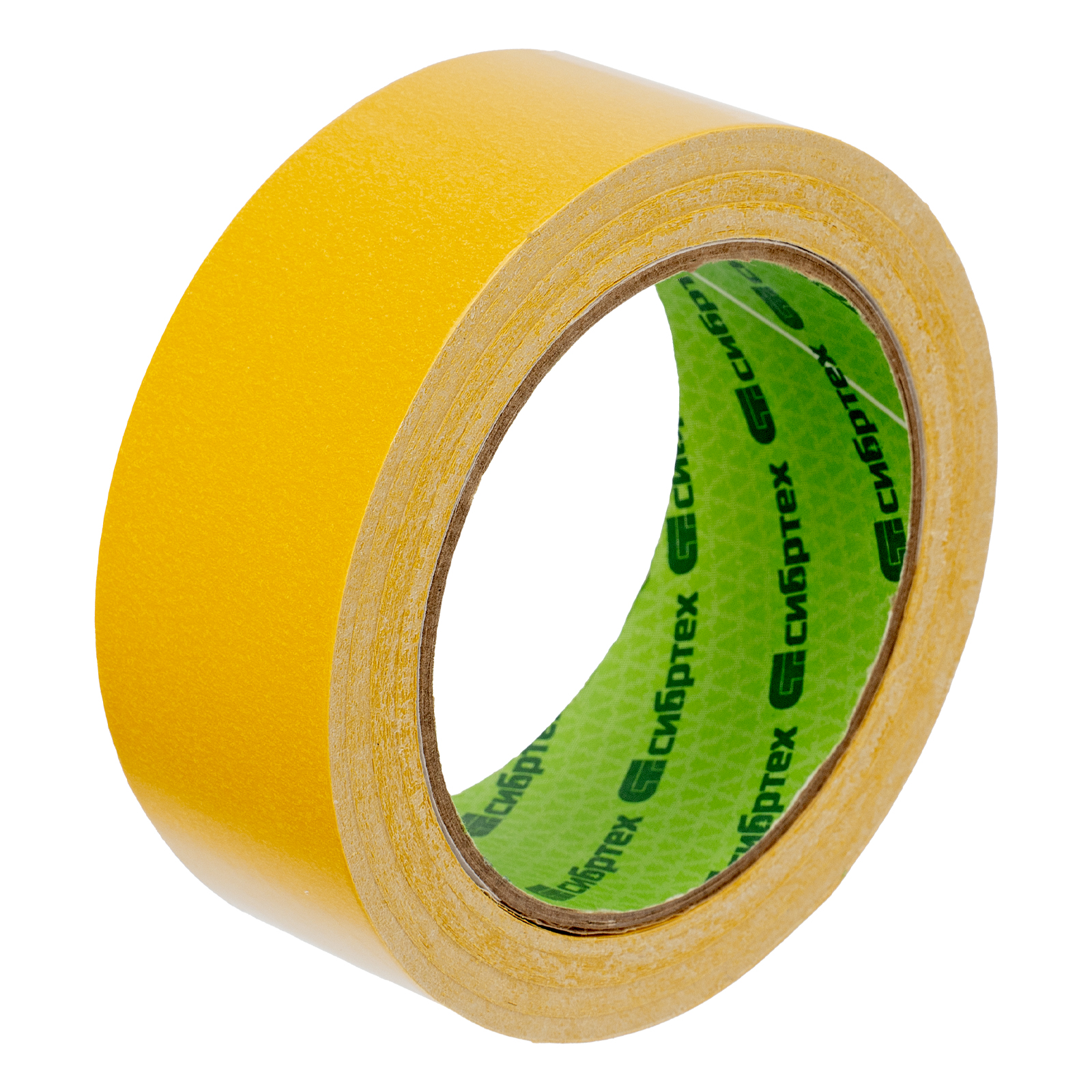 Лента клейкая двусторонняя, 38 мм х 25 м, на полипропиленовой основе Сибртех (88807)