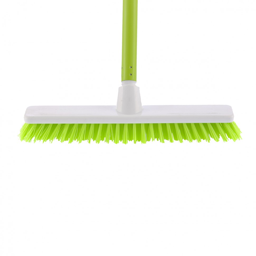 Щетка пластмассовая "Shrober" для чистки ковров 270 мм, салатовая щетина, c черенком, 120 см, D 22 мм Elfe (93551)