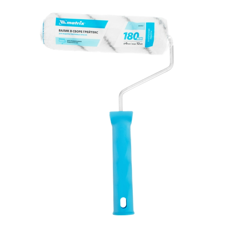Валик "Грейтекс", 180 мм, ворс 12 мм, D 36 мм, D ручки 6 мм, полиакрил Matrix (80882)