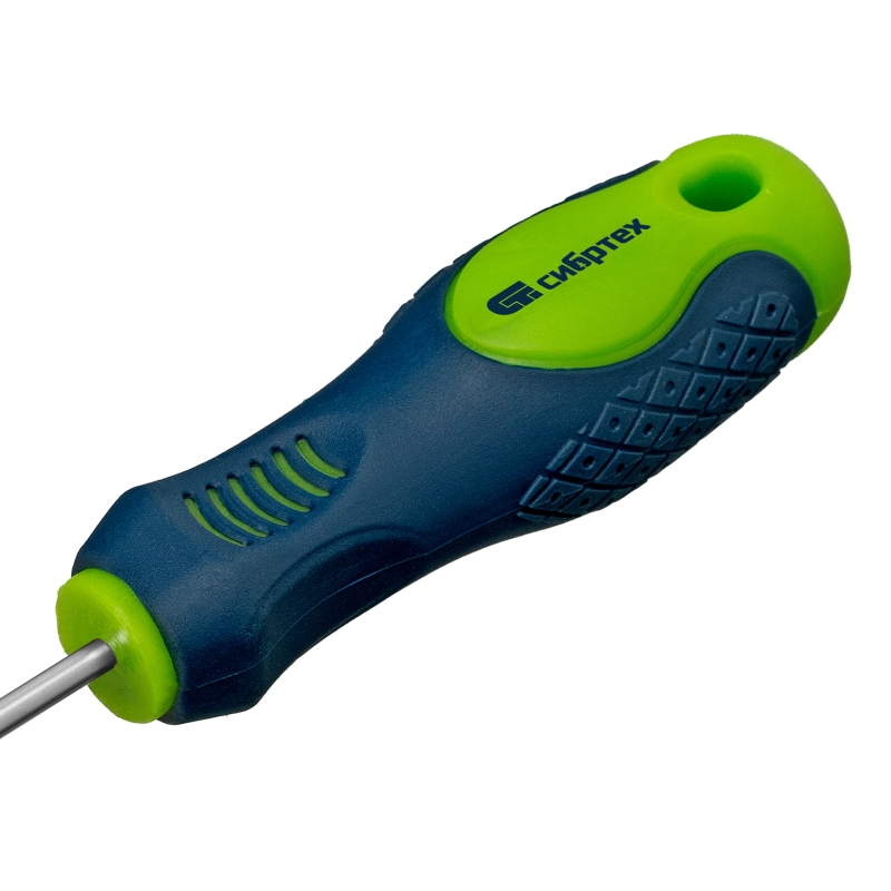 Отвертка, SL3 х 80 мм, CrV, двухкомпонентная рукоятка Сибртех (11855)