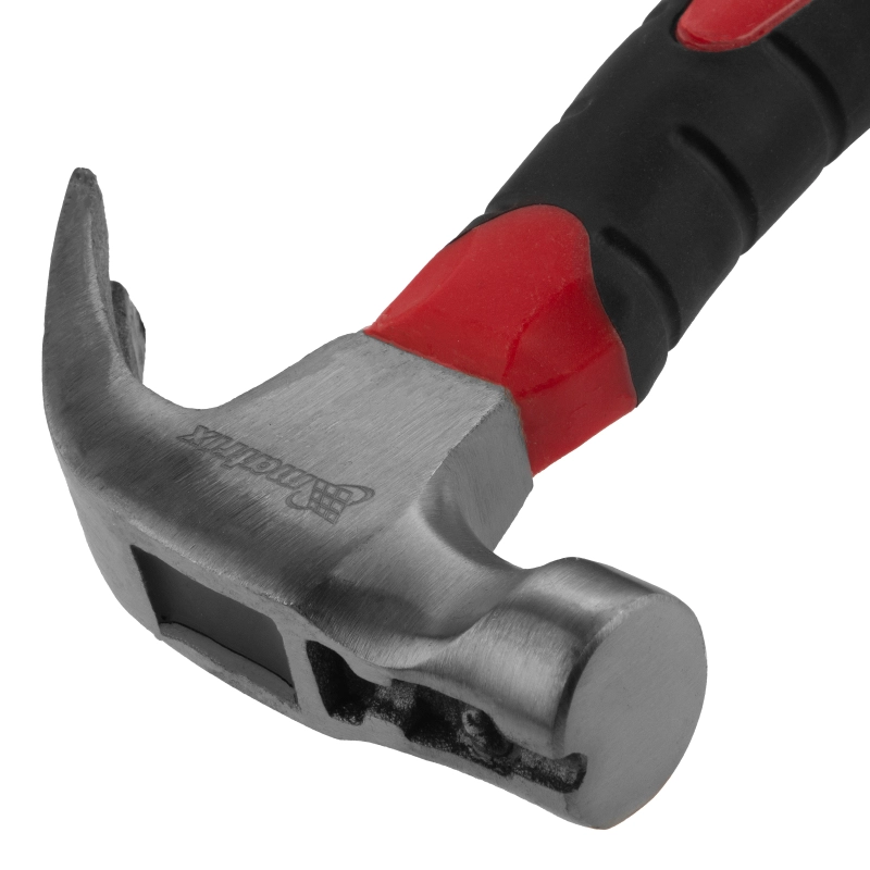 Молоток-гвоздодер мини, боек с магнитом, фибергласовая двухкомпонентная рукоятка, 250 г Matrix (10443)