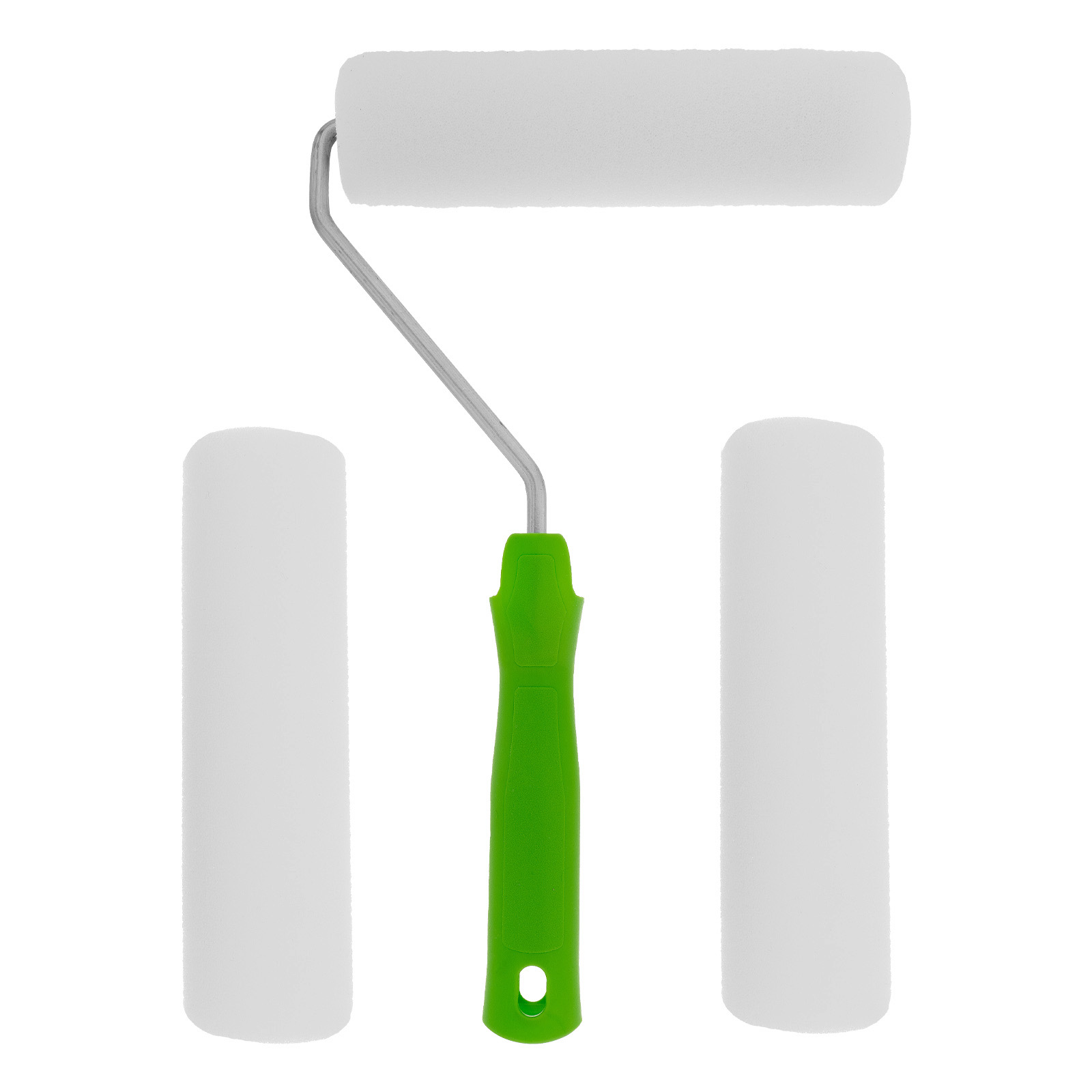 Валик "Поролон" с ручкой и 2 шубки 180 мм, D 42 мм D ручки 6 мм Сибртех (80452)