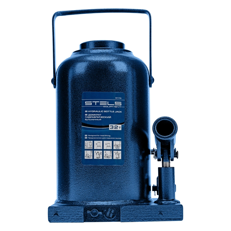 Домкрат гидравлический бутылочный, 32 т, h подъема 260-420 мм Stels (51170)