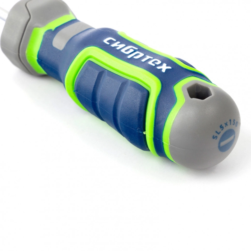 Отвертка SL5 х 150 мм, CrV, четырехкомпонентная рукоятка Сибртех (12265)