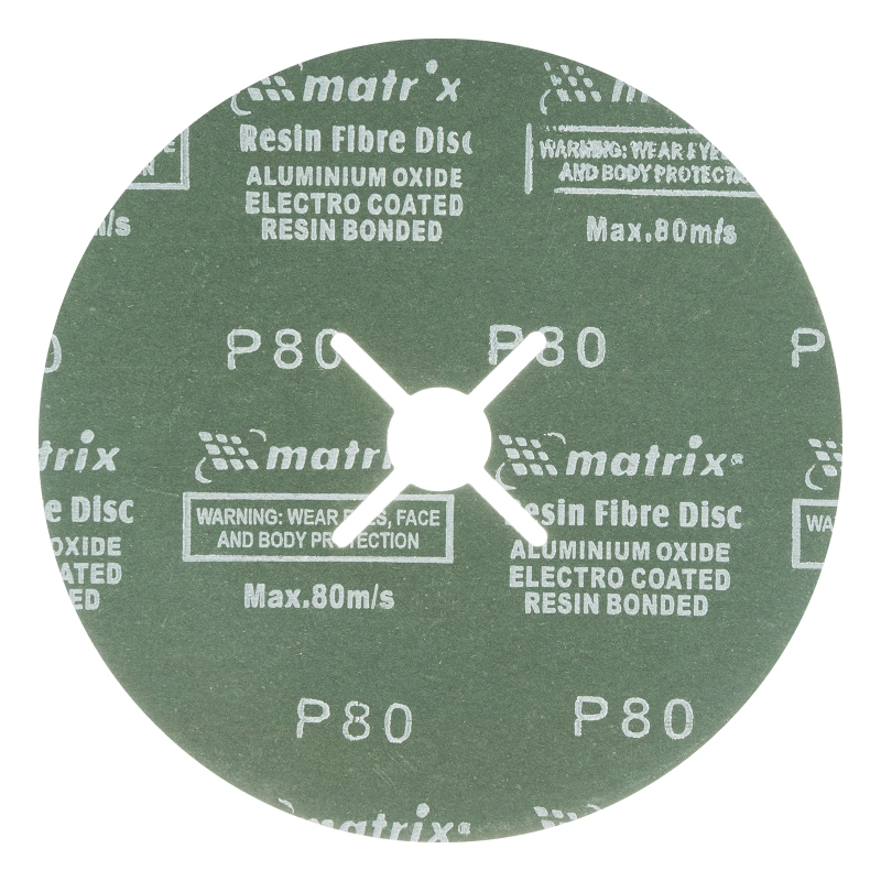 Круги фибровые 5 шт, Р 80, 180 х 22 mm Matrix (73922)