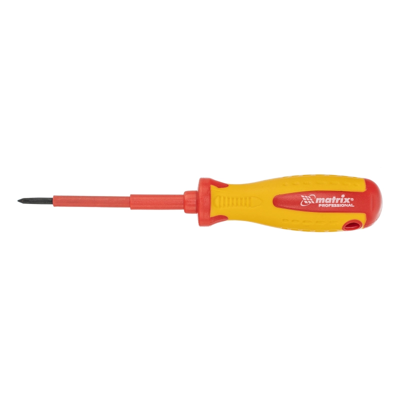 Отвертка Insulated, PH0 x 75 мм, CrMo, до 1000 В, двухкомпонентная рукоятка Matrix Professional (12924)
