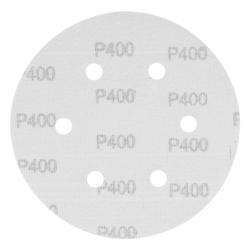 Круг абразивный на ворсовой подложке под "липучку", перфорированный, P 400, 150 мм, 5 шт Matrix (73849)