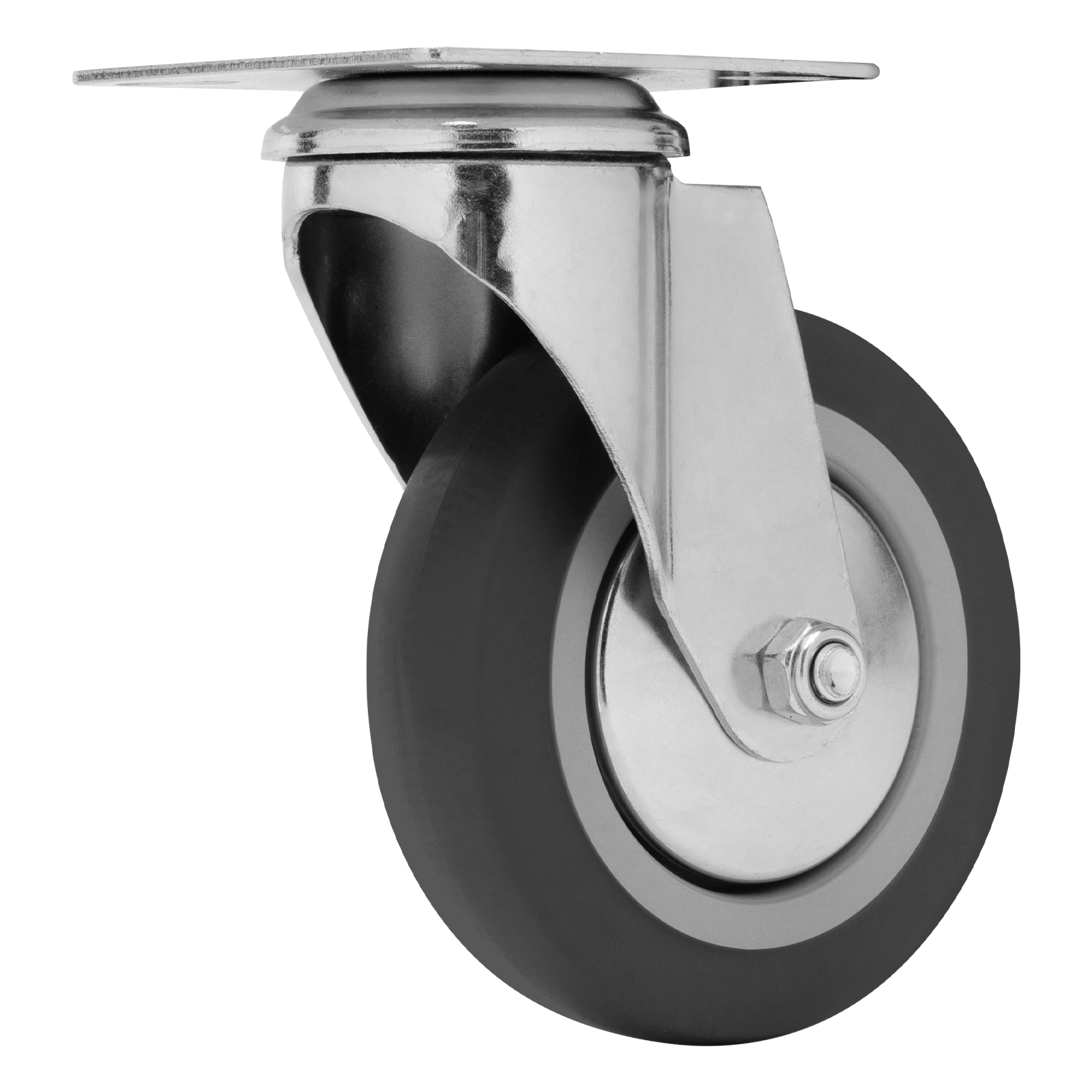 Колесо поворотное D 100 мм, крепление  платформенное Сибртех (68715)