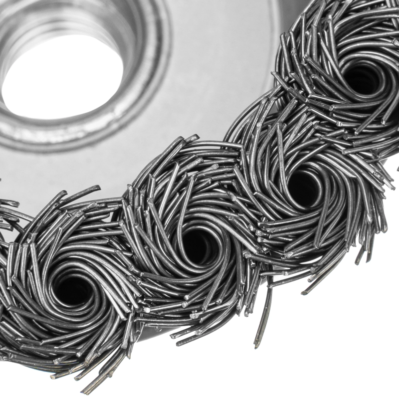 Щетка для УШМ, 100 мм, М14, "чашка", крученая металлическая проволока Сибртех (746287)