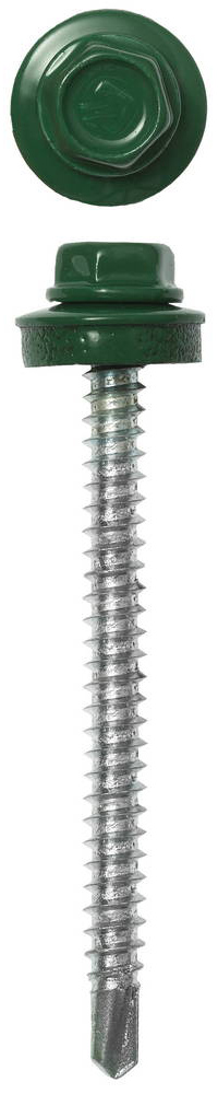 ЗУБР СКД 6002, 50 х 4.8 мм, зелёный лист, 1200 шт, кровельный саморез, Профессионал (4-300310-48-050-6002)