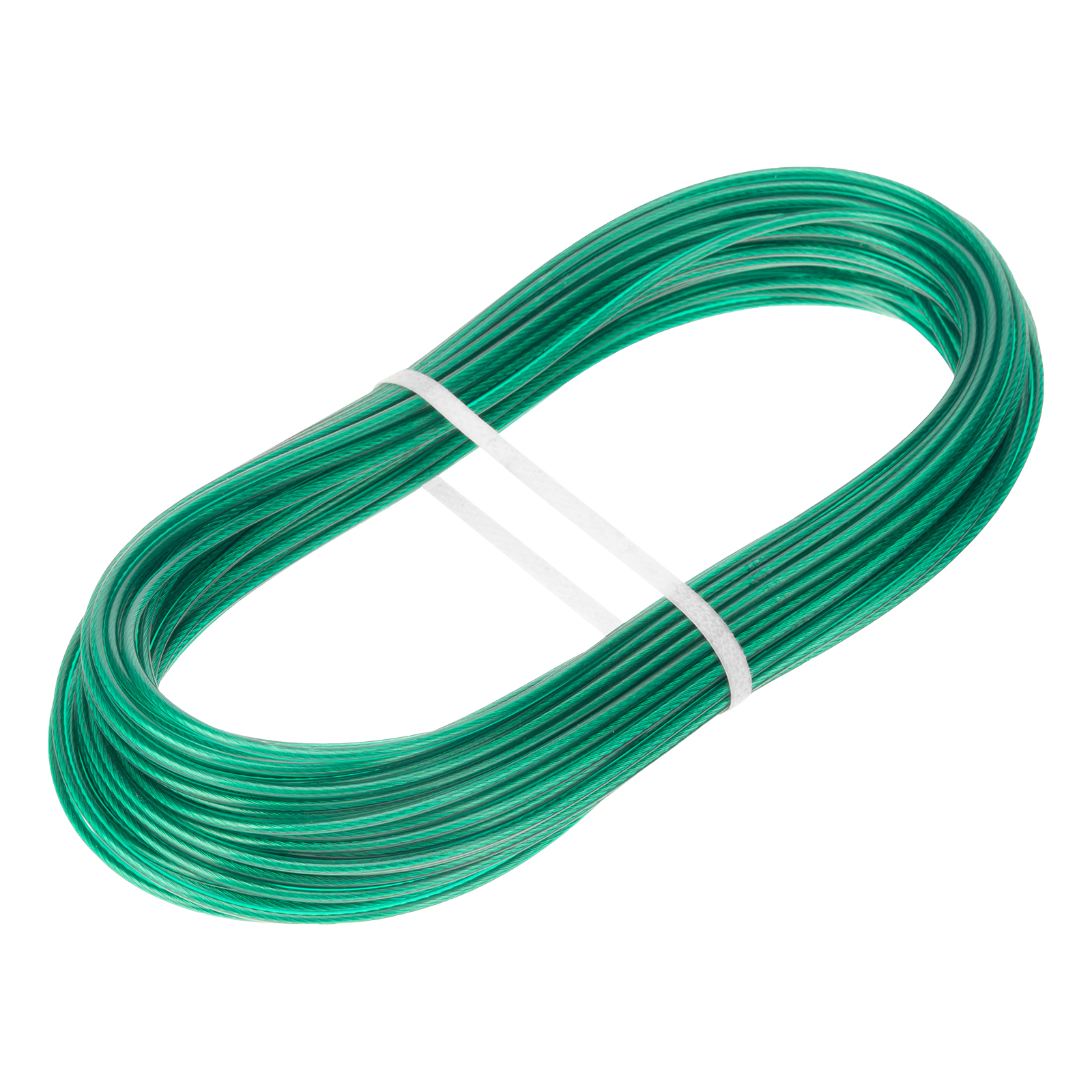 Трос металлополимерный зеленый ПР-2.5, толщина 2.5 мм, моток 20 метров Сибртех (47646)