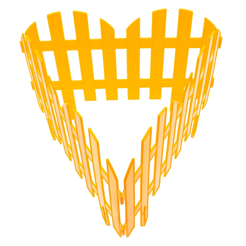 Забор декоративный "Романтика", 28 х 300 см, желтый, Palisad (65023)