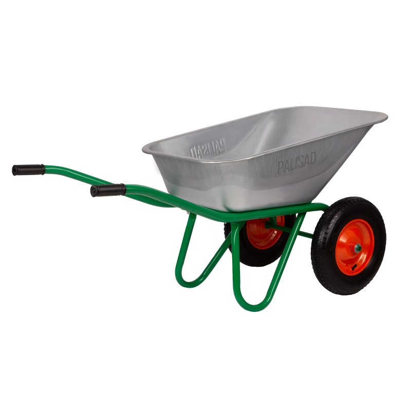 Тачка садово-строительная, 2-х колесная, усиленная, грузоподъемность 320 кг, объем 100 л Palisad (68923)