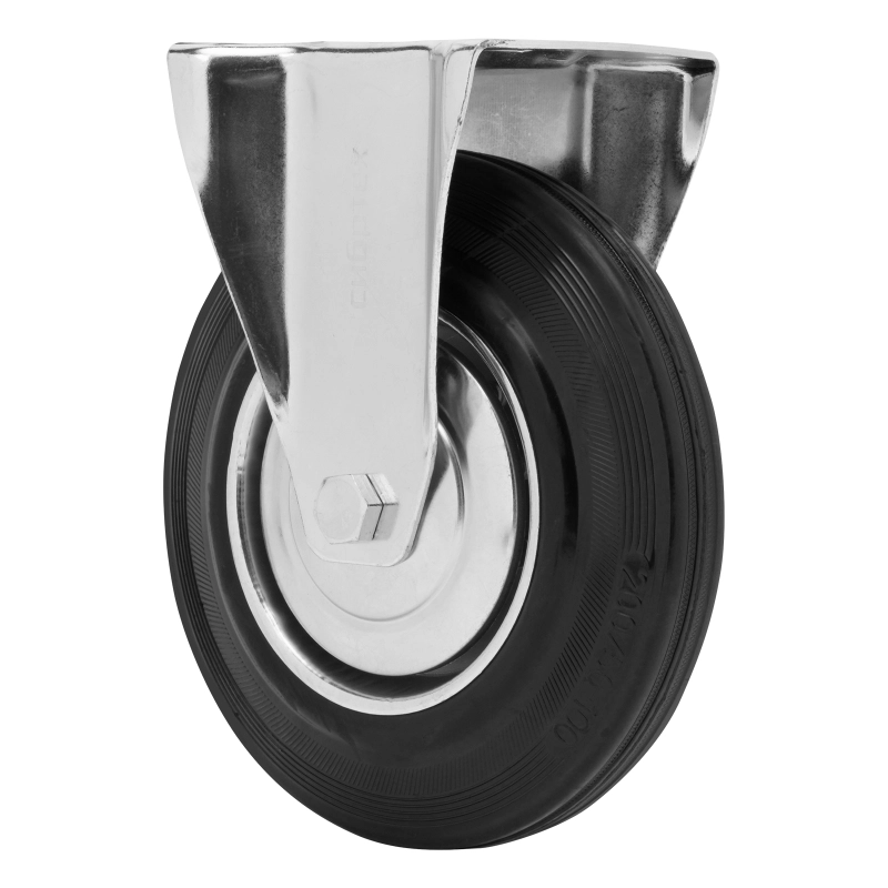 Колесо неповоротное D 200 мм, крепление  платформенное Сибртех (68712)