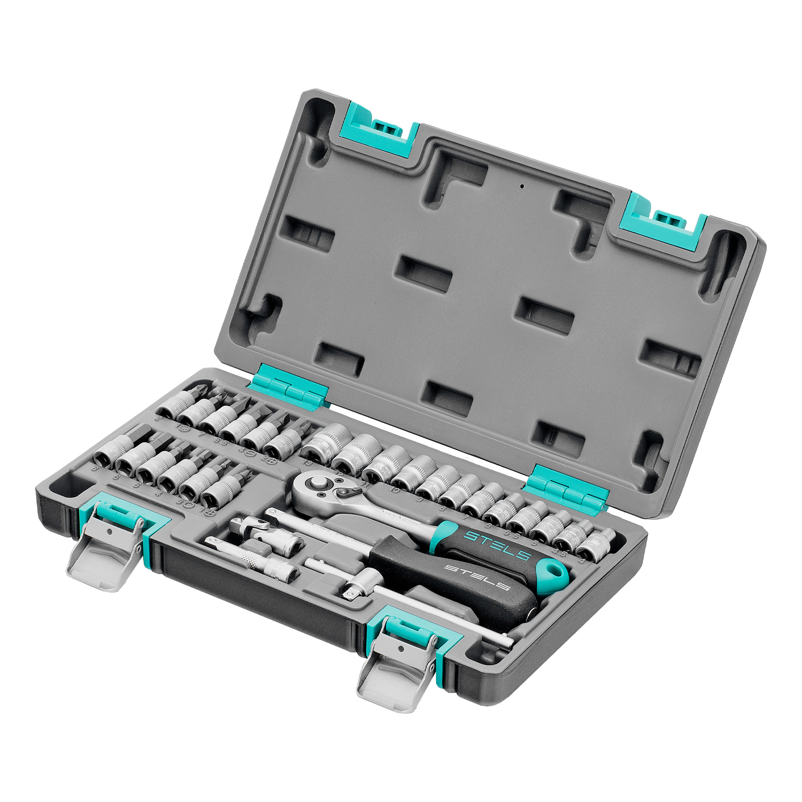Набор инструментов, 1/4", CrV, пластиковый кейс 29 предметов Stels (14100)