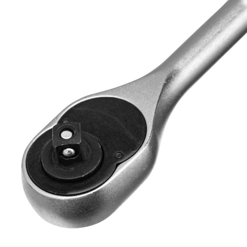 Ключ-трещотка 1/4", CrV, 72 зуба, с быстрым сбросом, матовый хром Stels (14041)