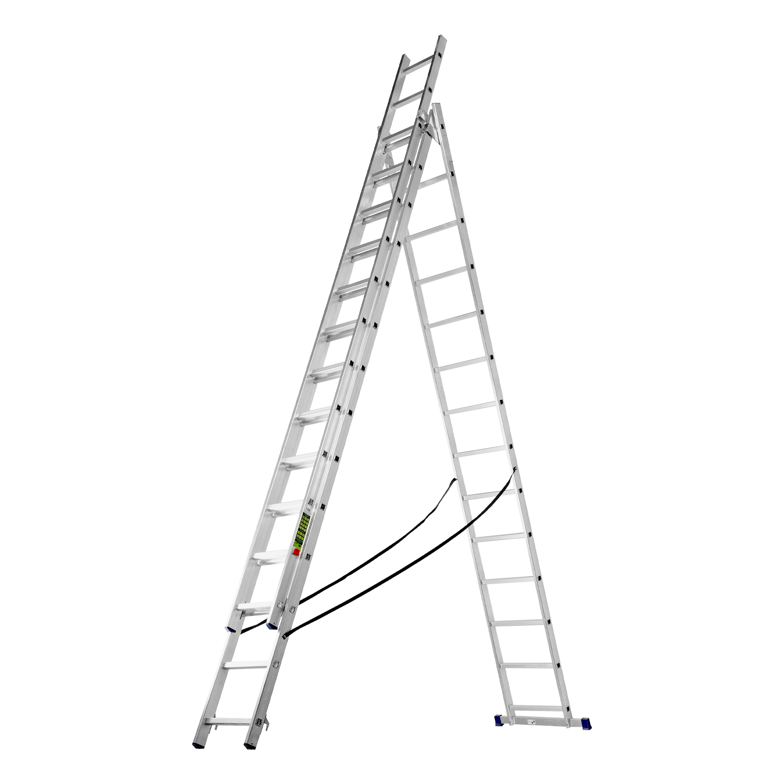 Лестница, 3 х 14 ступеней, алюминиевая, трехсекционная, Сибртех (97824)