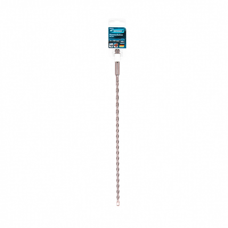 Бур по бетону Pro, 6 х 310 мм, SDS Plus Gross (70678)
