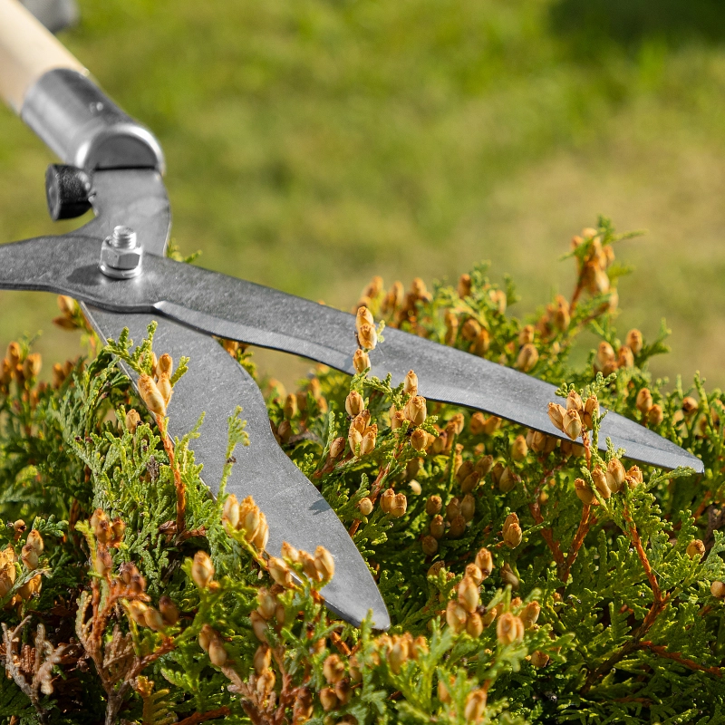 Кусторез, 650 мм, волнистые лезвия, деревянные рукоятки, Горизонт, (60810)