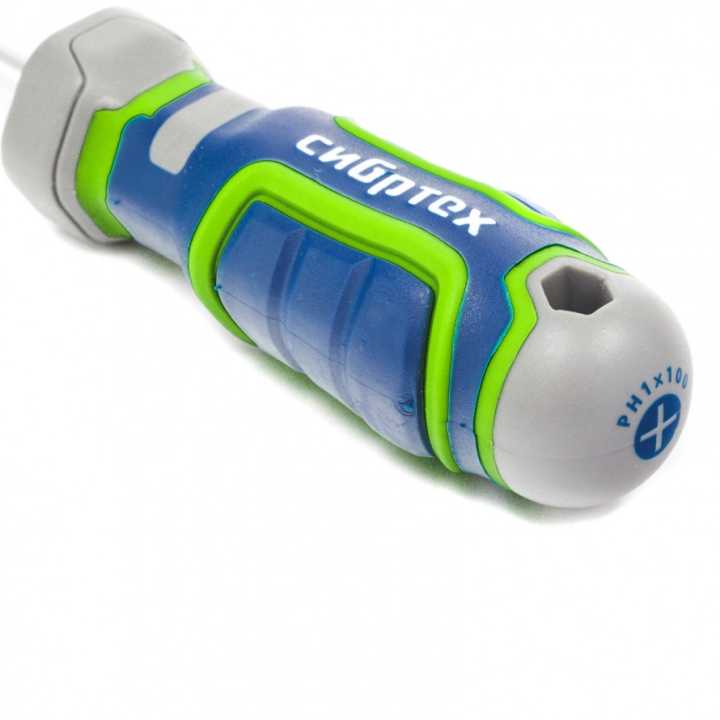 Отвертка PH1 х 100 мм, CrV, четырехкомпонентная рукоятка Сибртех (12273)