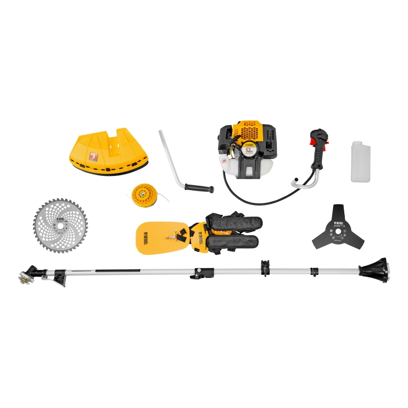 Триммер бензиновый DGT 520S, 52 см3, 3 л. с, разъемная штанга, состоит из 2 частей Denzel (96239)