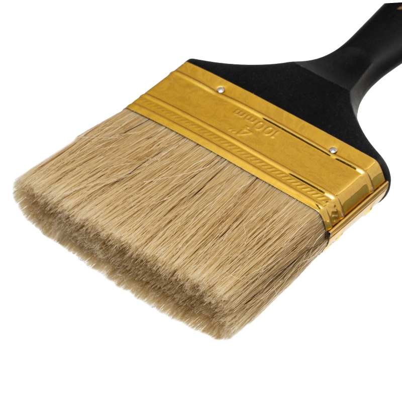 Кисть плоская "Профи" 4", натуральная щетина, пластмассовая ручка MTX (83165)