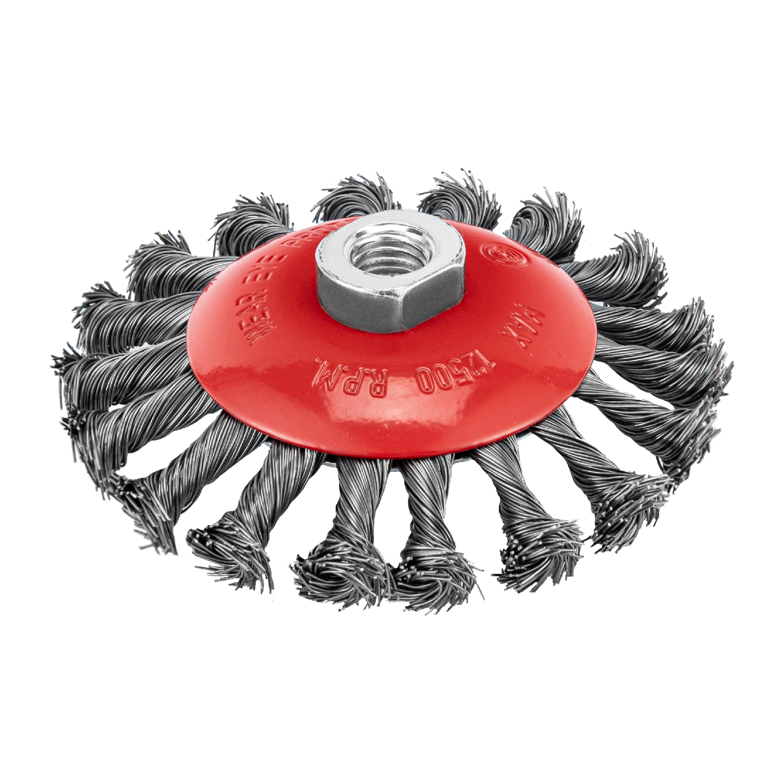 Щетка для УШМ, 115 мм, М14, "тарелка", крученая проволока 0.5 мм Matrix (74610)