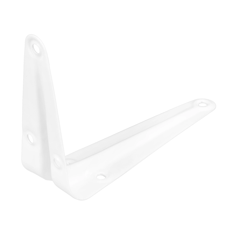 Кронштейн угловой с ребром, 75 х 100 мм, белый Сибртех (94014)