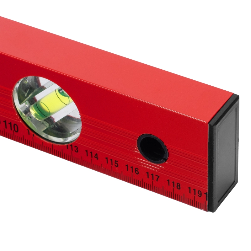 Уровень алюминиевый, 1200 мм, 3 глазка, красный, линейка Matrix (33232)