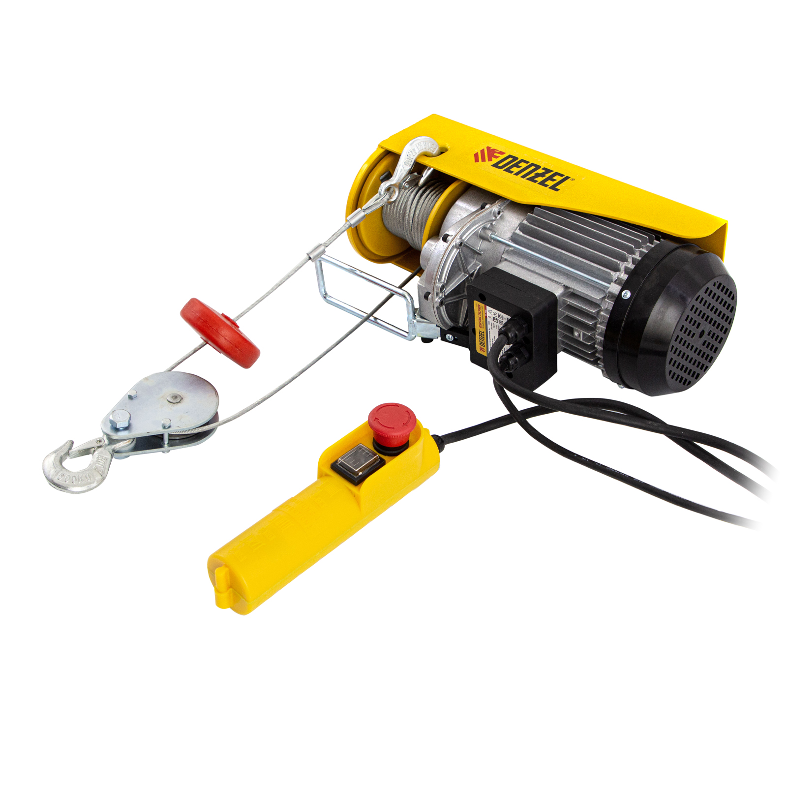 Тельфер электрический TF-500, 0.5 т, 1020 Вт, высота 12 м, 10 м/мин Denzel (52012)