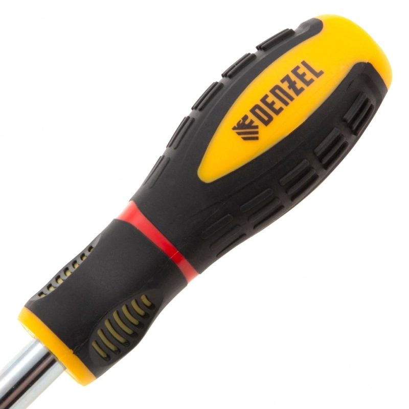 Отвертка комбинированная, SL3/16"-PH1, SL1/4"-PH2, 3-х компонентная рукоятка Denzel (7713381)