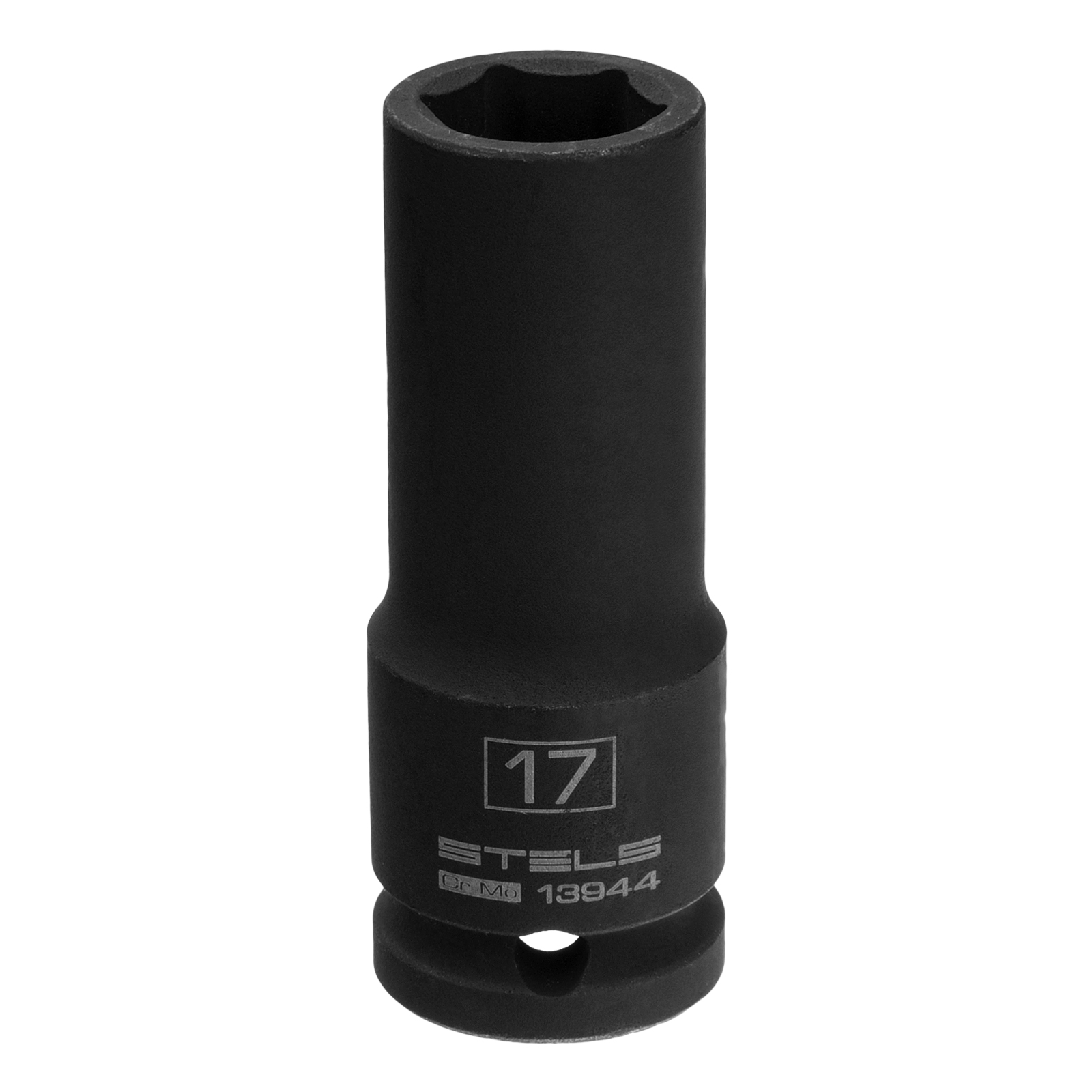 Головка ударная удлиненная шестигранная, 17 мм, 1/2, CrMo Stels (13944)